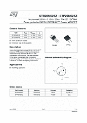 DataSheet STP22NS25Z pdf